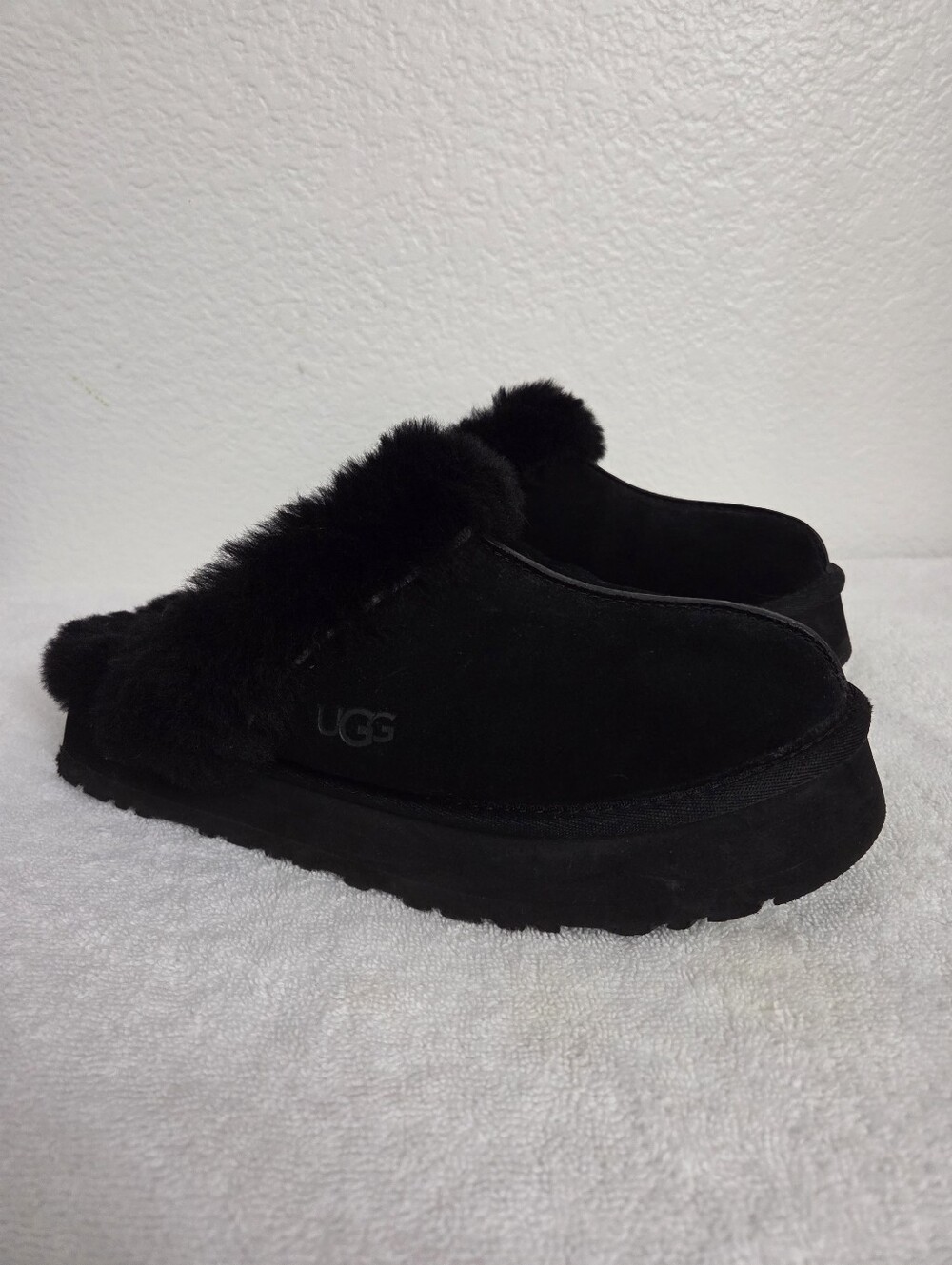 UGG Disquette Slip-On Clog Slippers Women's Size 7.5 Black